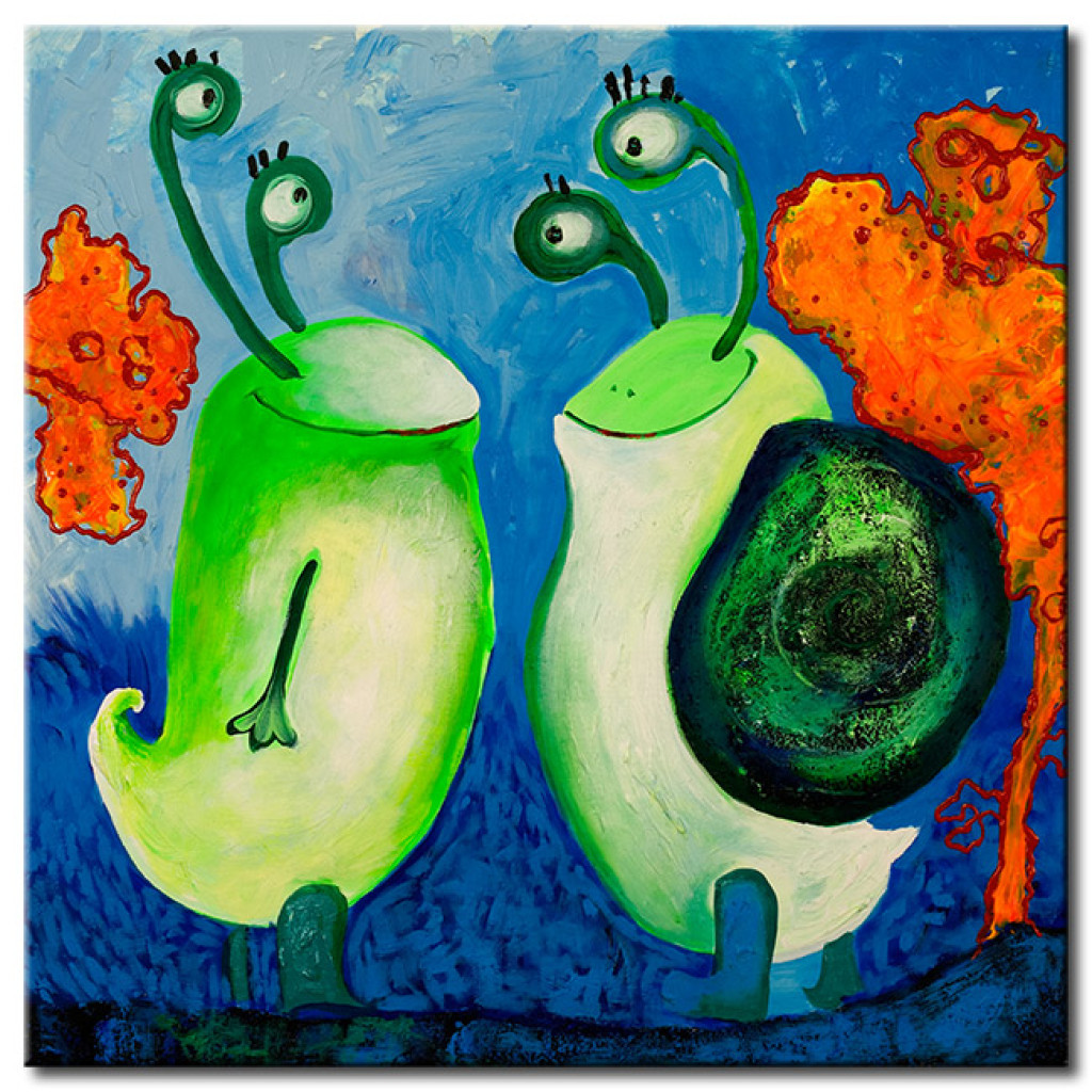 Schilderij  Voor Kinderen: Kleine Slakken