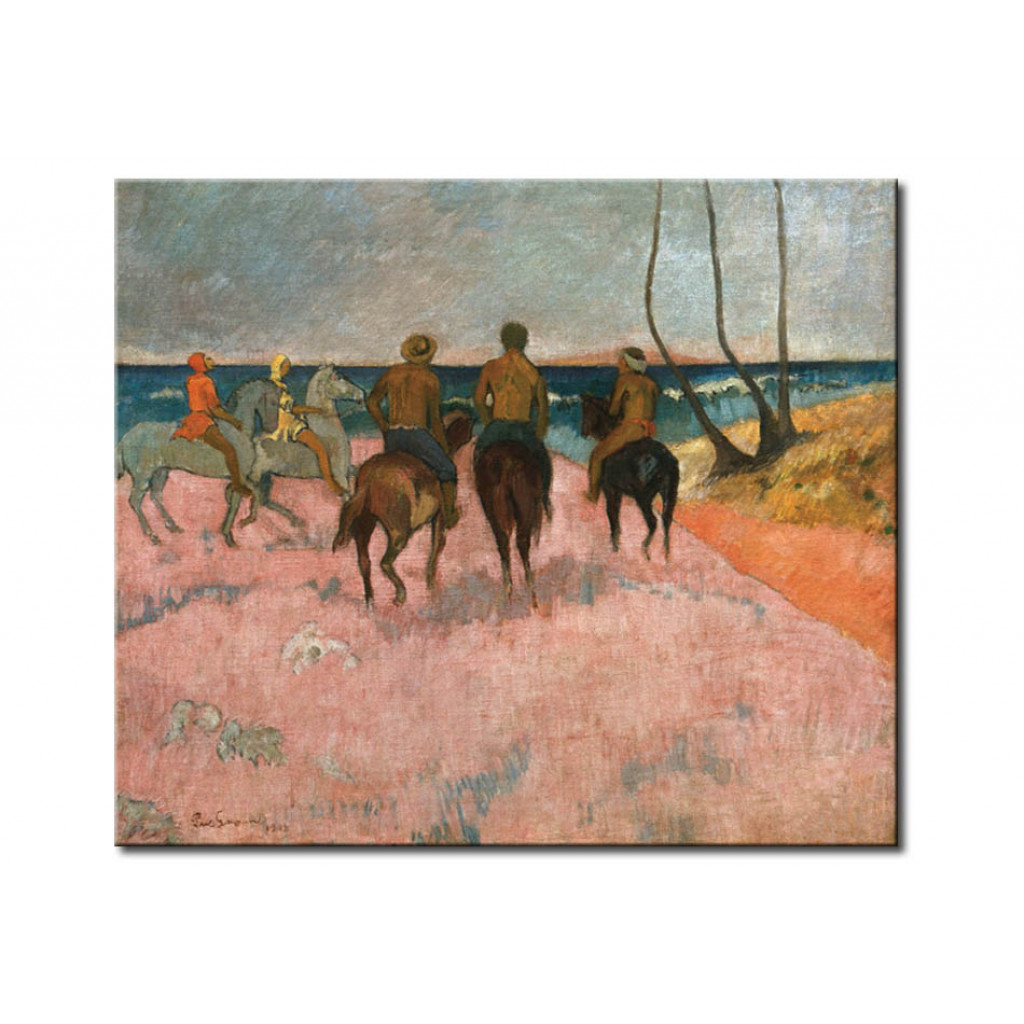 Schilderij  Paul Gauguin: Rider At The Beach