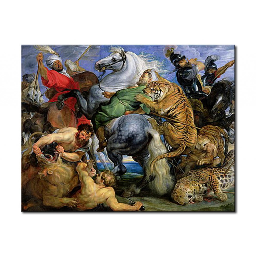Schilderij  Peter Paul Rubens: The Tiger Hunt