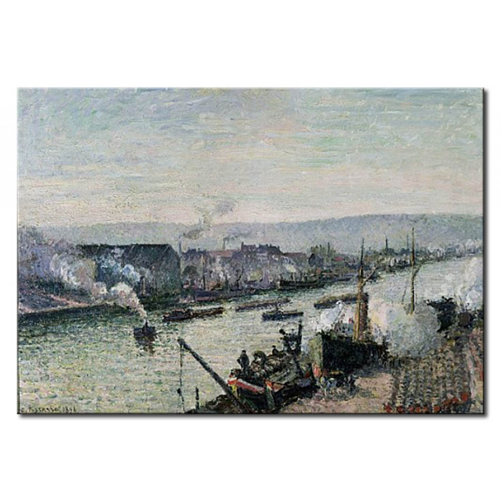 Schilderij  Camille Pissarro: Saint-Sever Port, Rouen