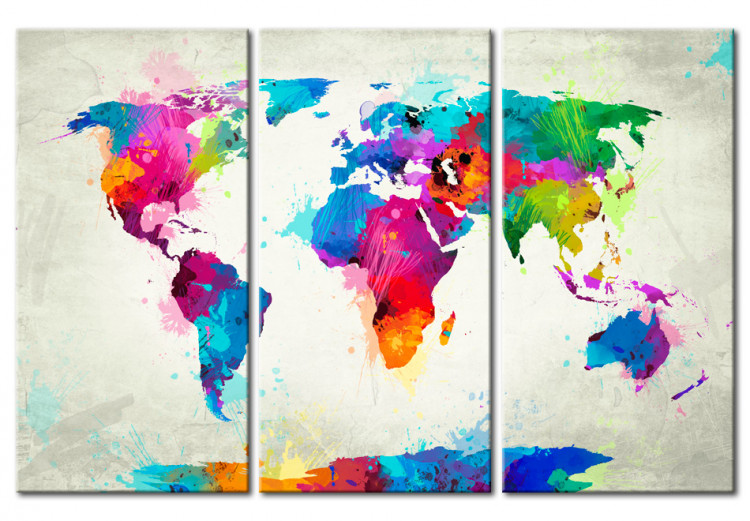 Wandbild World Map: An Explosion of Colors 55458