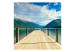 Wall Mural Mountain Lake Pier - Landscape of Mountains under a Bright Blue Sky 60258 additionalThumb 1