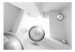 Fototapeta Abstrakcja 3D - geometryczna jasna przestrzeń ze srebrnymi kulkami 61958 additionalThumb 1