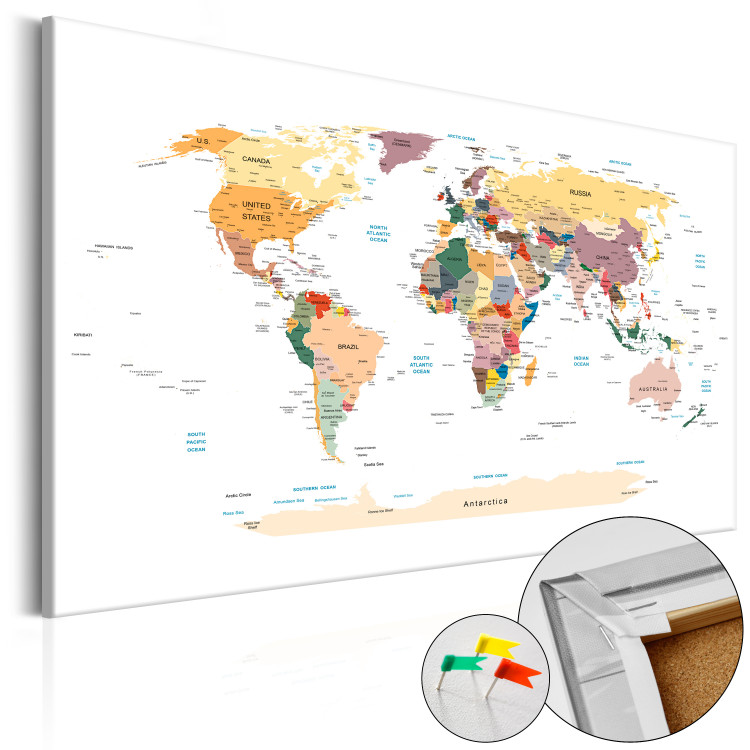 Tablica korkowa Mapa świata [Mapa korkowa]