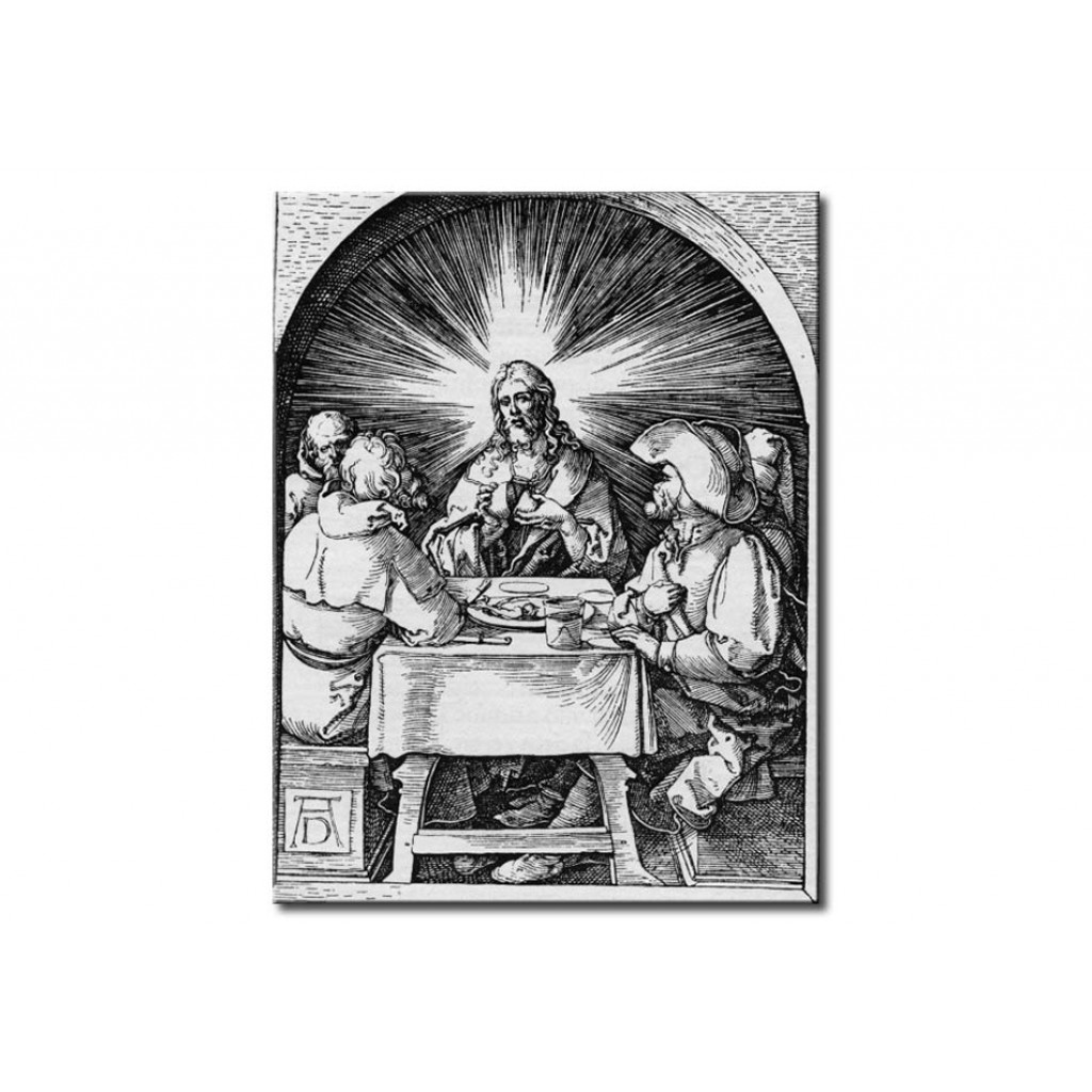 Schilderij  Albrecht Dürer: Christ And His Disciples In Emmaus