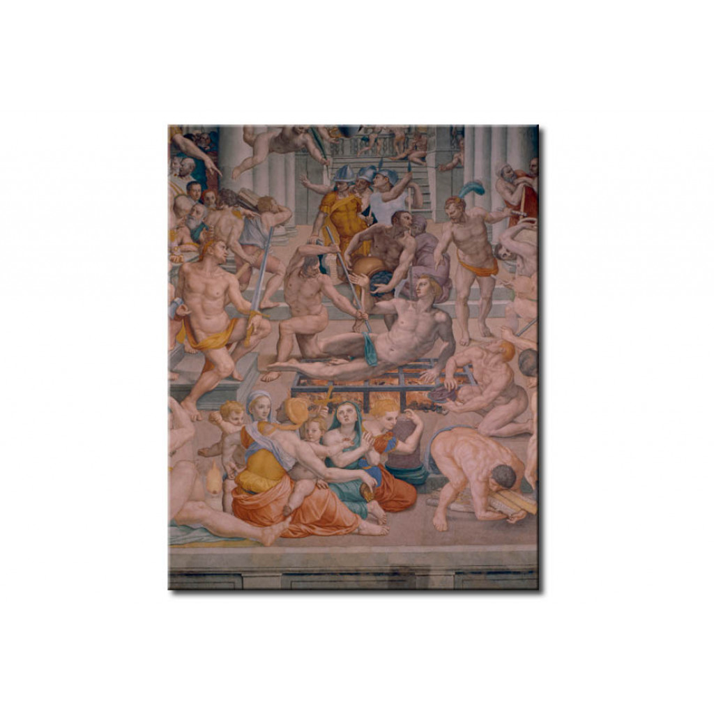 Schilderij  Agnolo Bronzino: Martyrdom Of St.Lawrence