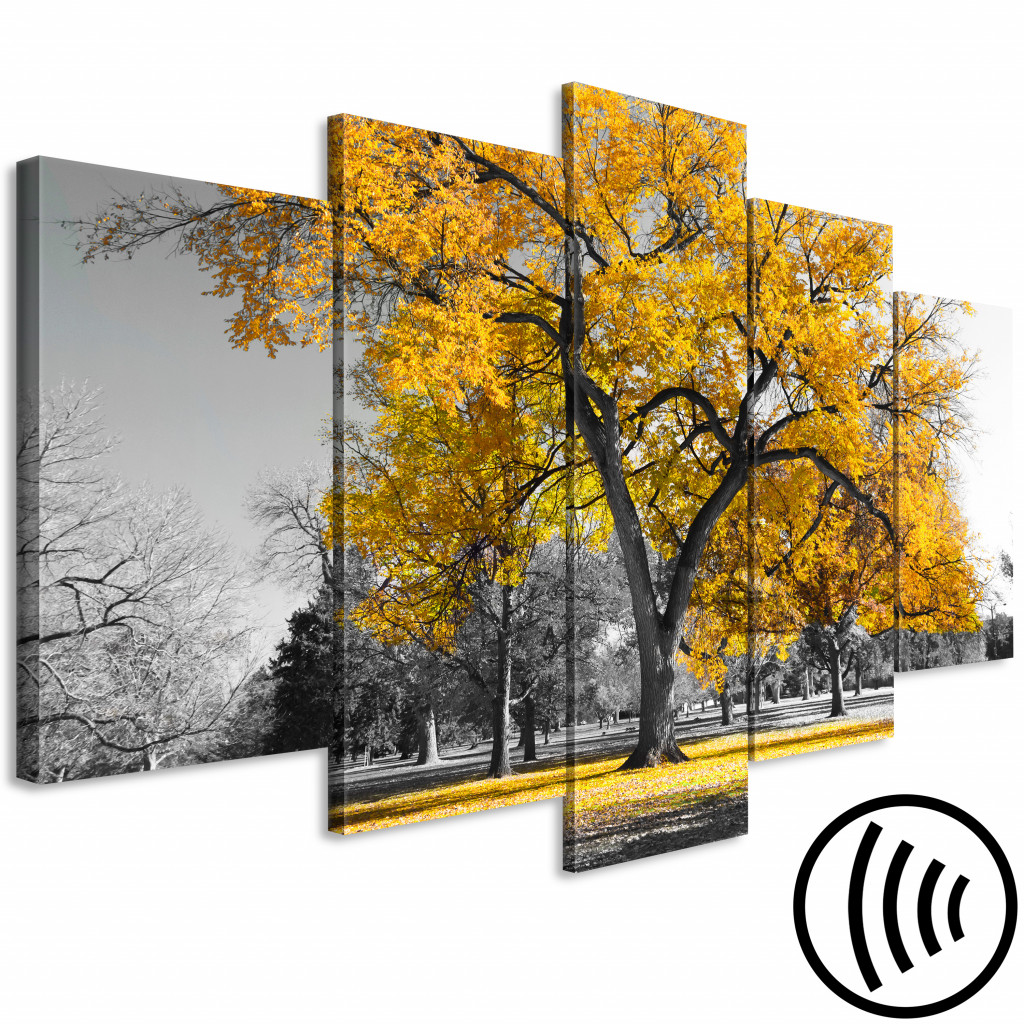 Konst Autumn In The Park (5 Parts) Wide Gold