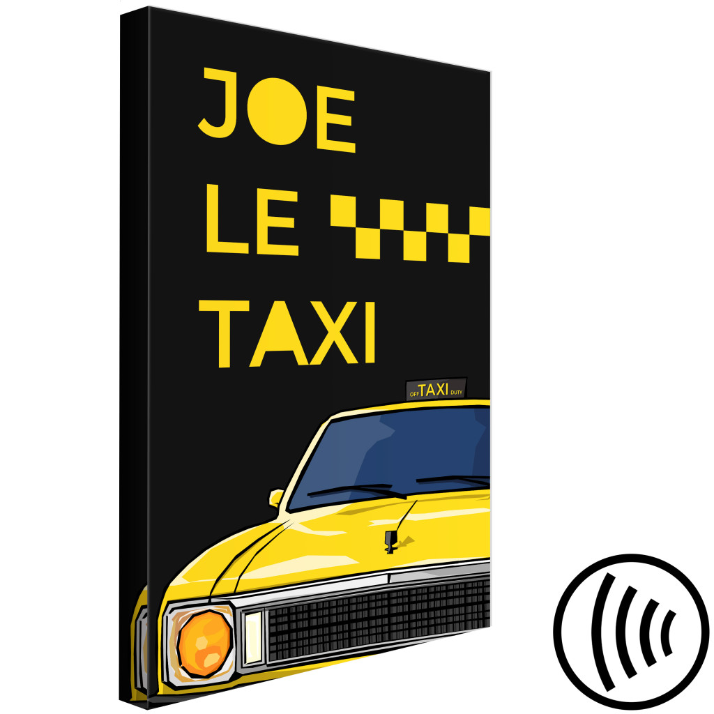 Schilderij  Met Inscripties: Joe Le Taxi (1 Part) Vertical