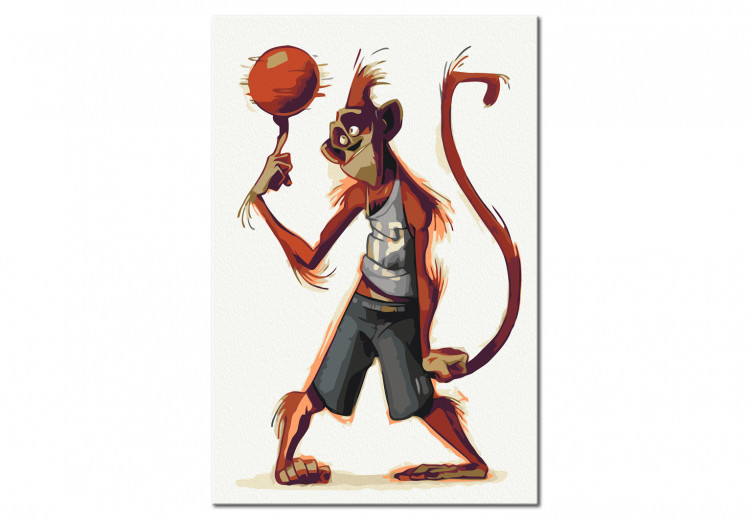 Kit de pintura por números para niños Monkey Basketball Player 134968 additionalImage 5