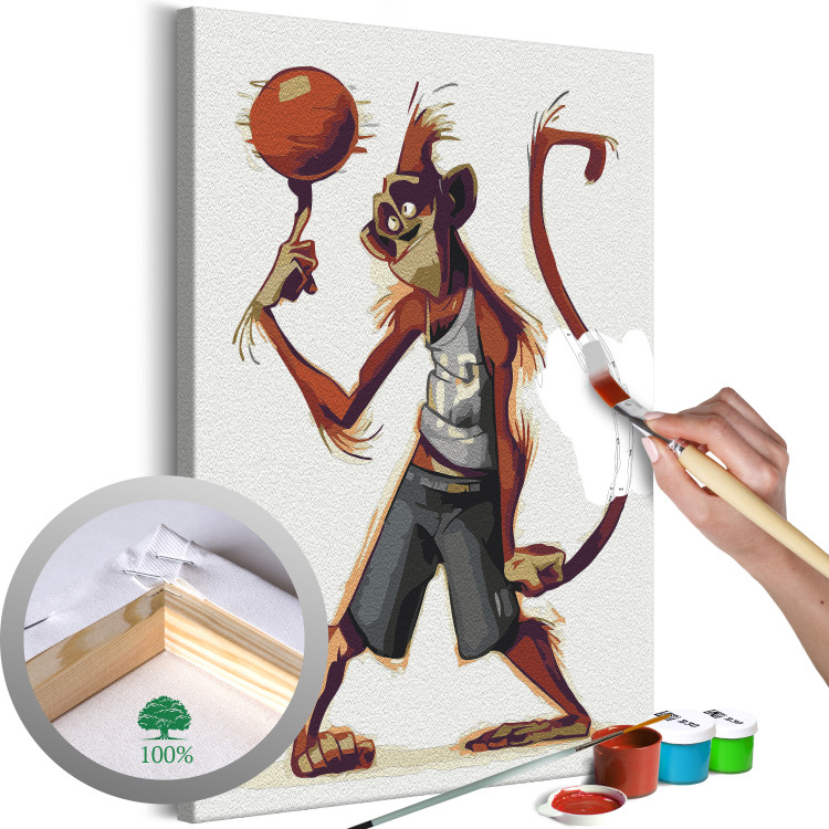 Obraz do malowania po numerach Małpi koszykarz 134968