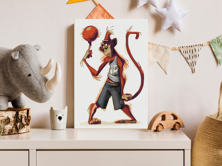 Kit de pintura por números para niños Monkey Basketball Player 134968 additionalImage 2