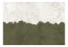 Carta da parati moderna Bordo forestale e neve - Composizione astratta bicolore in tonalità di bianco e verde 138168 additionalThumb 1