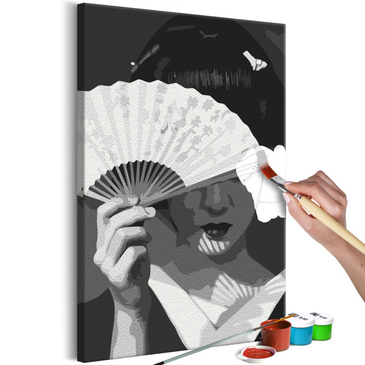 Cuadro para pintar por números Japanese Girl With a Fan 138668 additionalImage 3