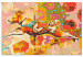 Obraz do malowania po numerach Daleki skok - polujący pies na kolorowym tle z kwiatami 144768 additionalThumb 4