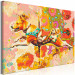 Obraz do malowania po numerach Daleki skok - polujący pies na kolorowym tle z kwiatami 144768 additionalThumb 5