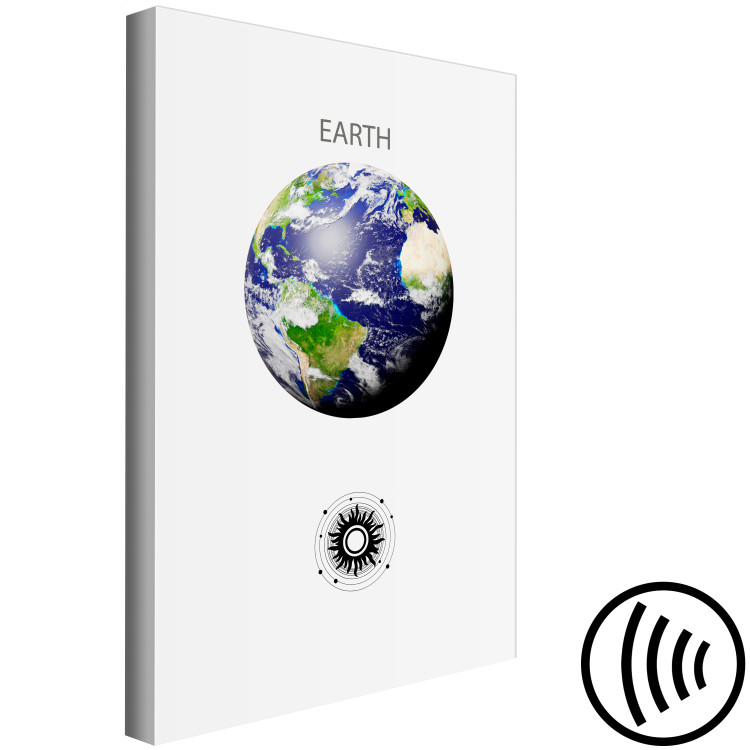 Canvas Art Print Green Planet II - Earth, Abstract Composition with the Solar System 146468 additionalImage 6