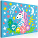 Painting Kit for Children Majestic Unicorn - Profile of a Friendly Pet Against Stars 149768 additionalThumb 4