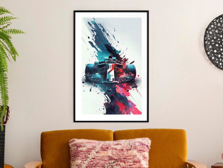 Poster Formula 1 - Racing Car in Blots of Paint 150668 additionalImage 15
