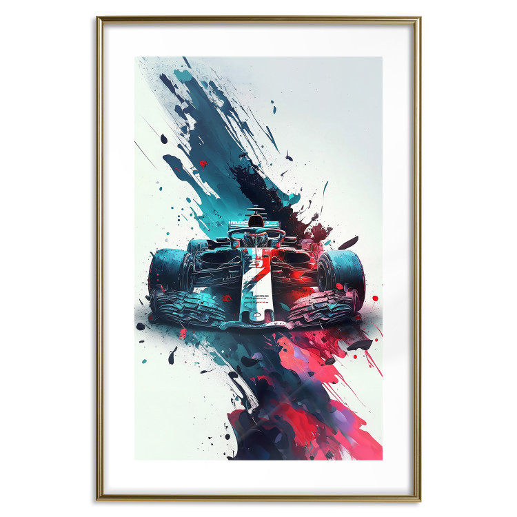Poster Formula 1 - Racing Car in Blots of Paint 150668 additionalImage 26