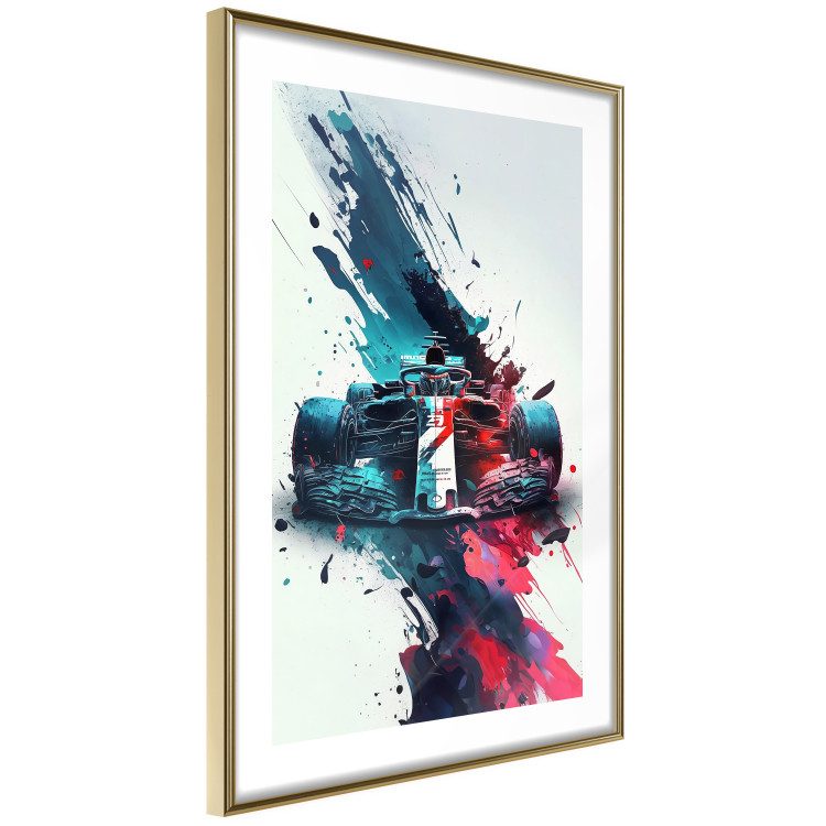 Poster Formula 1 - Racing Car in Blots of Paint 150668 additionalImage 9