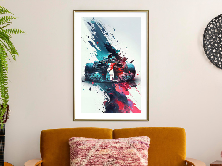 Poster Formula 1 - Racing Car in Blots of Paint 150668 additionalImage 16