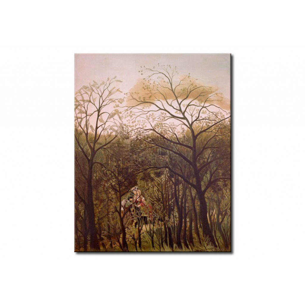 Schilderij  Henri Rousseau: Rendezvous Dans La Fôret