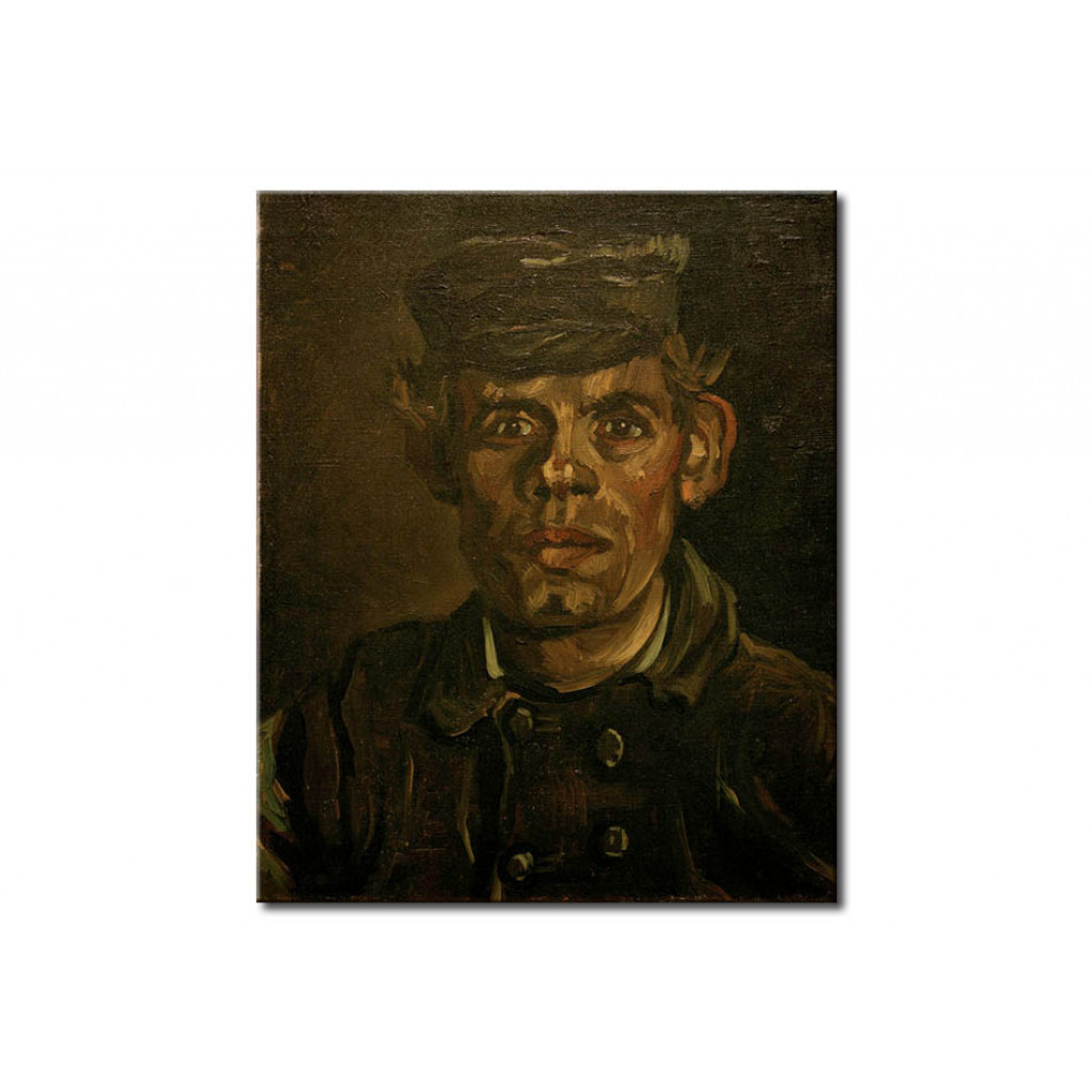 Reprodukcja Obrazu Portrait Of A Young Peasant In A Peaked Cap
