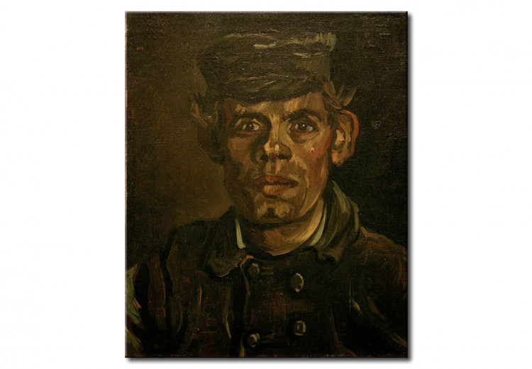 Kunstkopie Porträt eines jungen Bauern in einer Schirmmütze 52468
