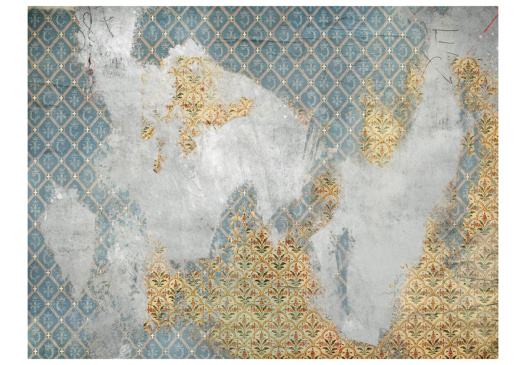 Wall Mural Remnants of the Past - Retro-style Ornament Layer on a Raw Background 60868 additionalImage 1