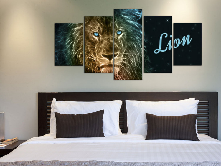 Canvas Print Gold lion 61768 additionalImage 3