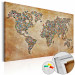 Tablero decorativo en corcho Postcards from the World [Cork Map] 92168