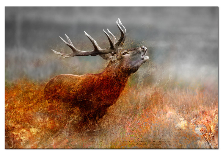 Canvas Roaring Deer