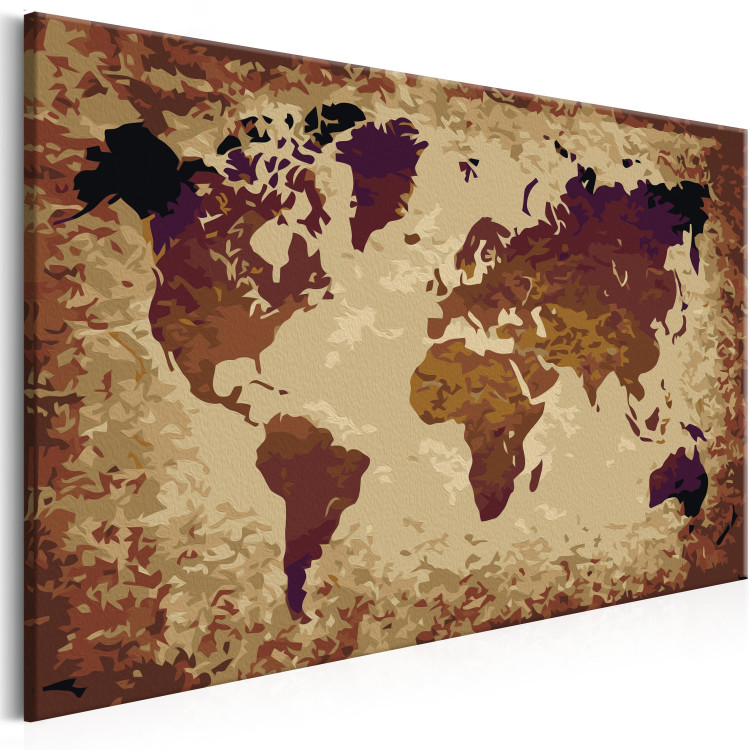 Obraz do malowania po numerach Mapa świata (brązy) 107178 additionalImage 7