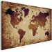 Tableau à peindre soi-même Carte du monde (nuances de brun) 107178 additionalThumb 7