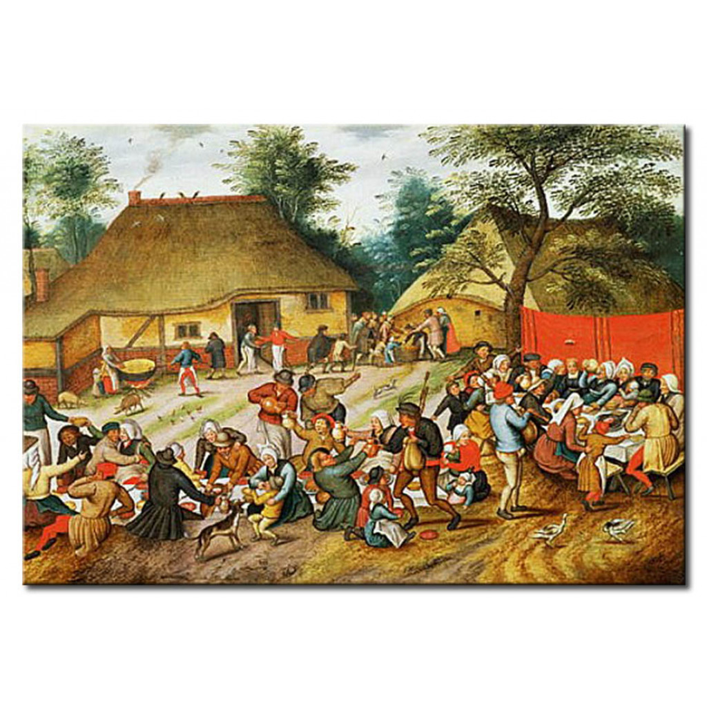 Schilderij  Pieter Brueghel The Younger: Wedding Feast