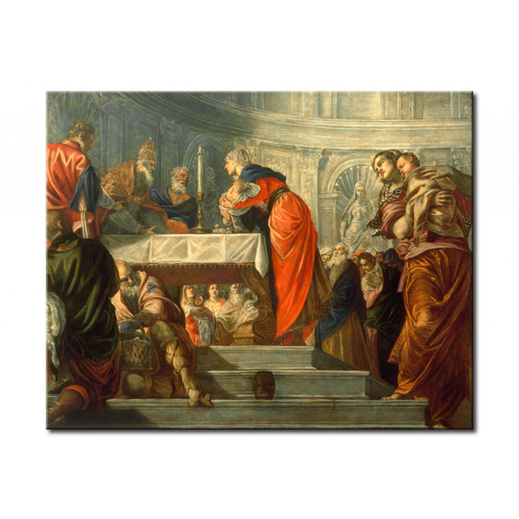 Schilderij  Tintoretto: Presentation Of Jesus In The Temple