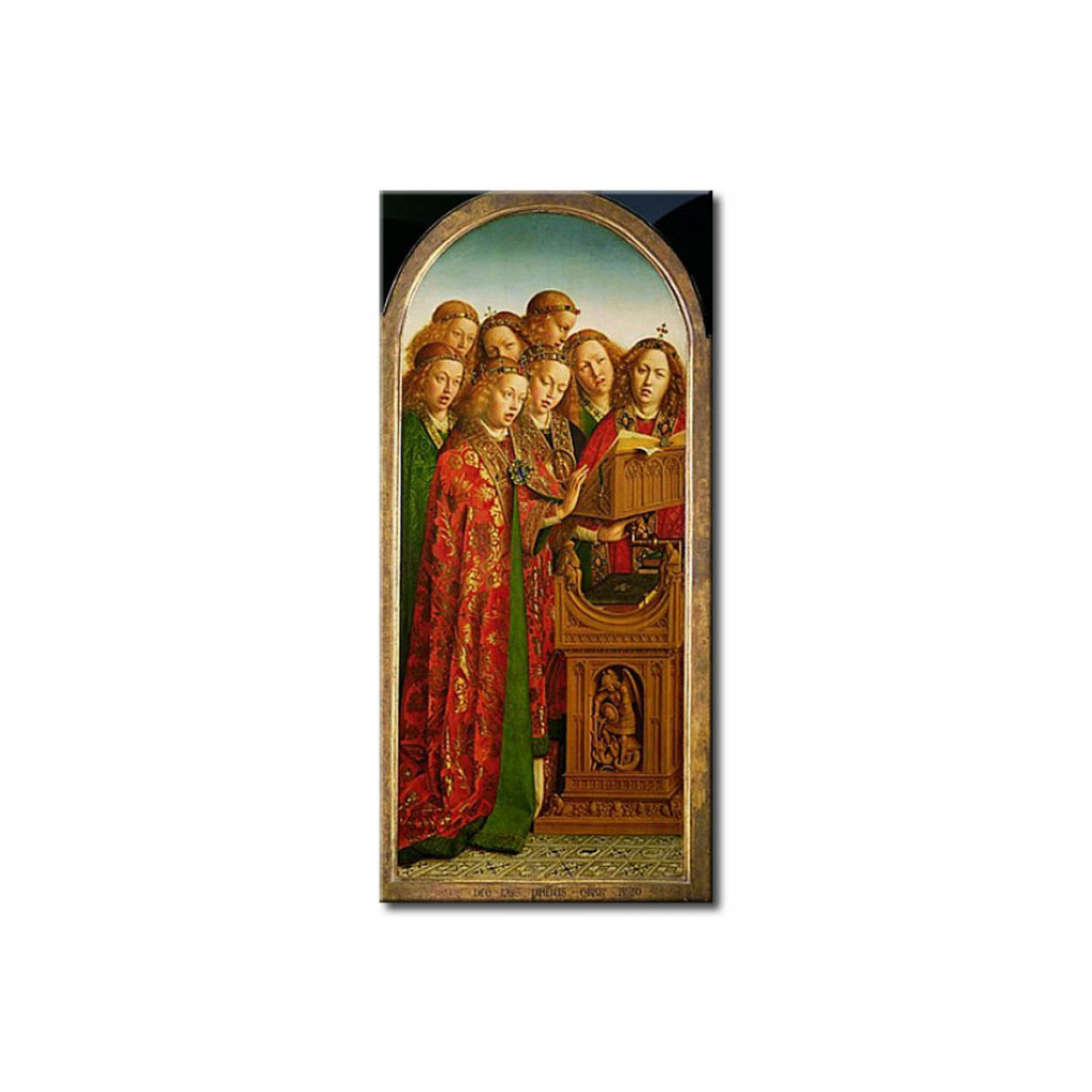 Schilderij  Hubert Van Eyck: Singing Angels, From The Left Wing Of The Ghent Altarpiece