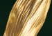 Obraz Liść ze złota - motyw botaniczny na tle butelkowej zieleni 135578 additionalThumb 5