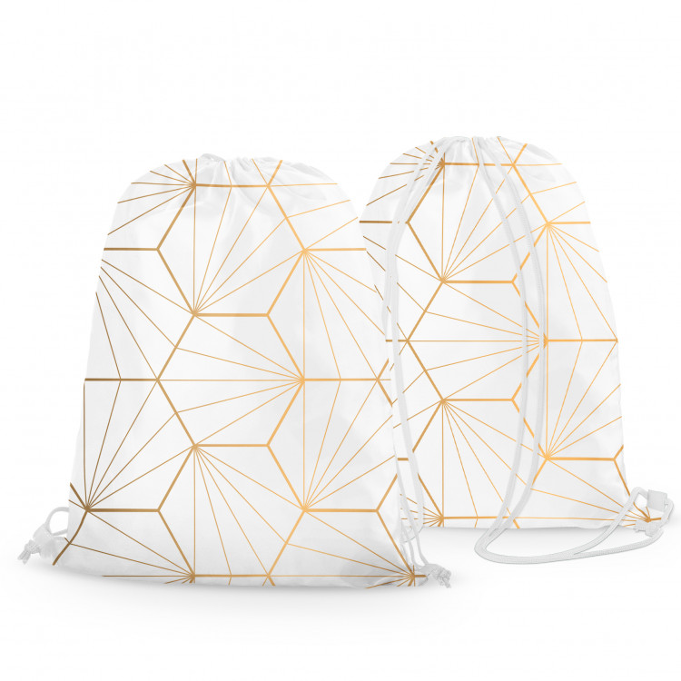 Worek plecak Złote heksagony - abstrakcyjna, geometryczna kompozycja glamour 147378 additionalImage 3