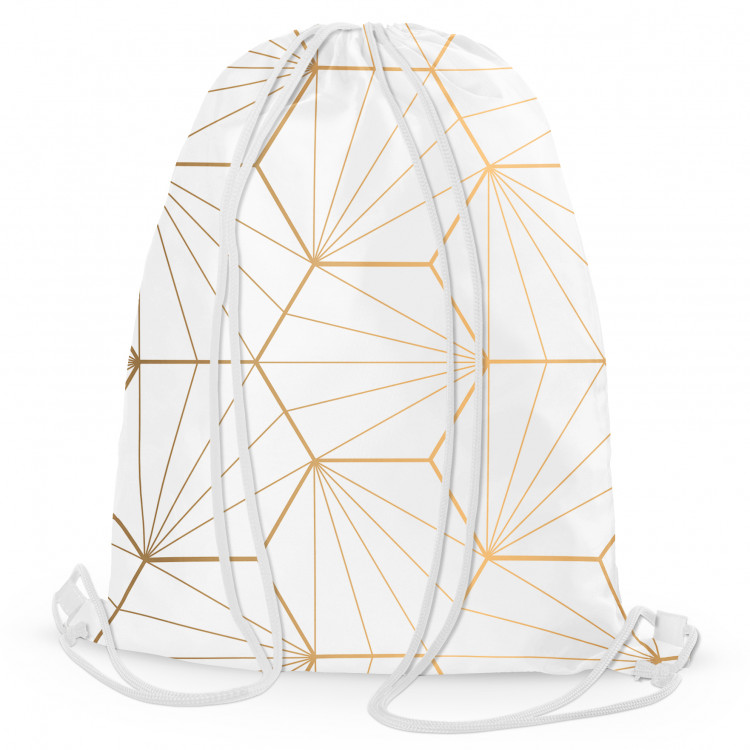 Worek plecak Złote heksagony - abstrakcyjna, geometryczna kompozycja glamour 147378