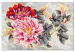Obraz do malowania po numerach Piwonie - bukiet delikatnych różowych i czerwonych kwiatów 148878 additionalThumb 6