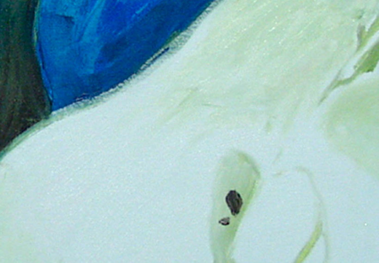 Cadre mural Nature avec des fruits (1 pièce) - poires vertes sur fond bleu 46678 additionalImage 4