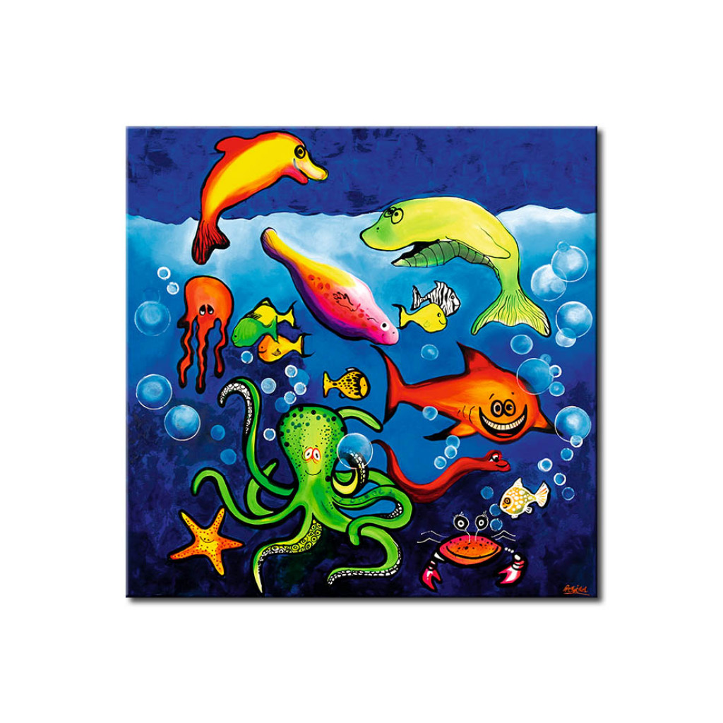 Schilderij  Voor Kinderen: Onder Water