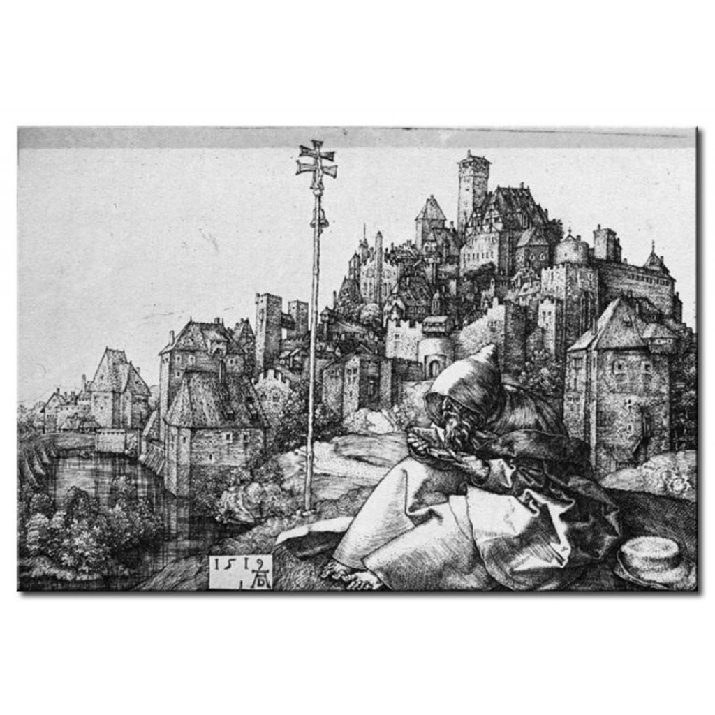 Schilderij  Albrecht Dürer: St Antony Before The City