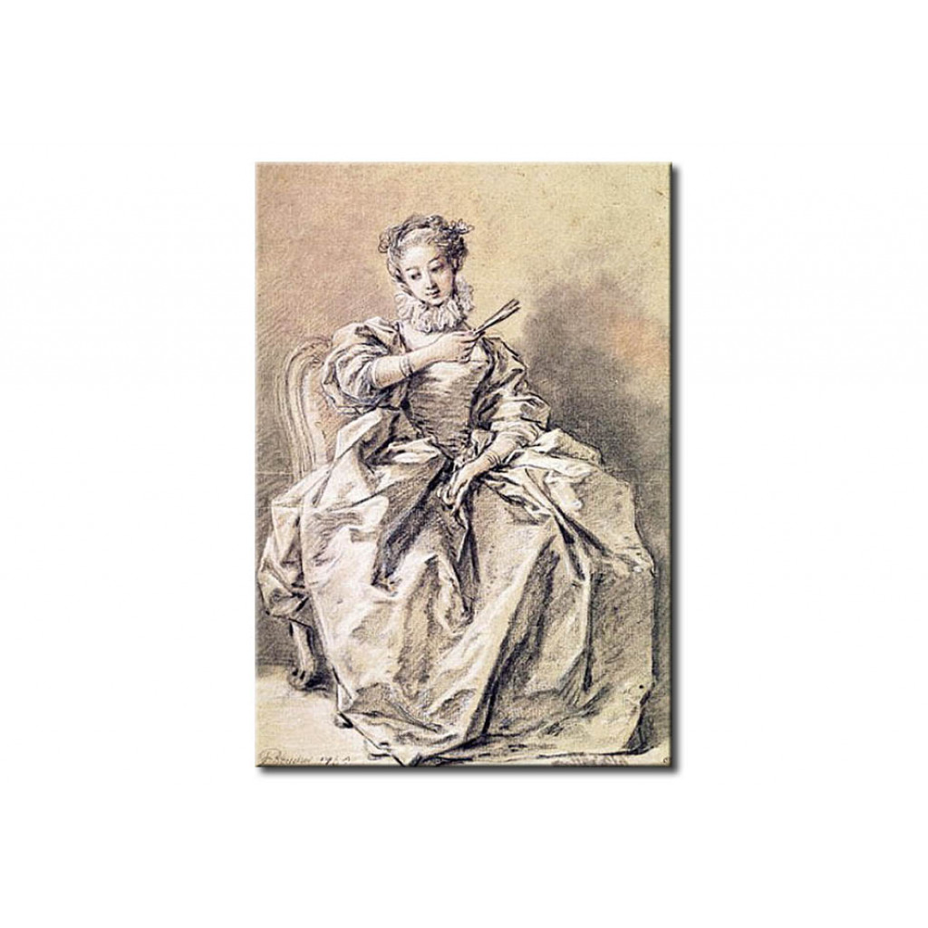 Schilderij  François Boucher: Woman In Spanish Costume