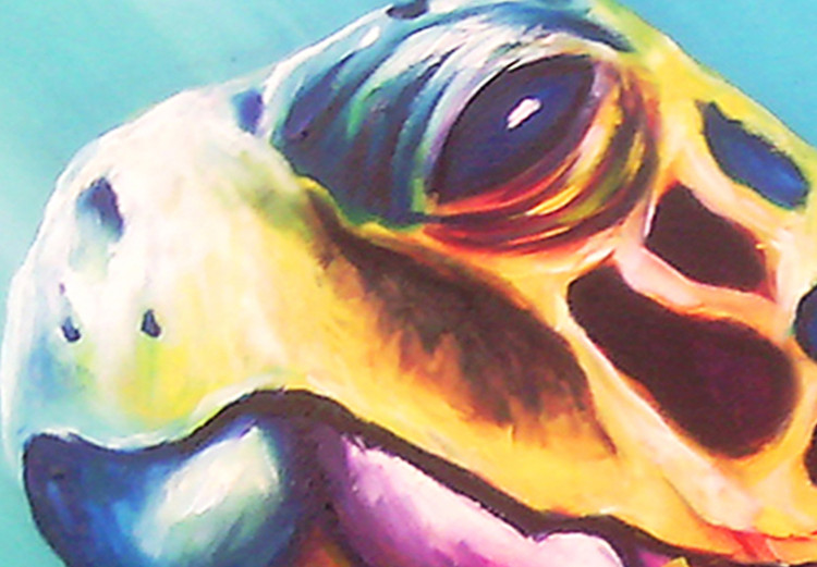 Obraz Kolorowy żółw (1-częściowy) szeroki 127088 additionalImage 5
