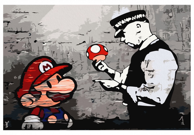 Obraz do malowania po numerach Mario (Banksy) 132488 additionalImage 6