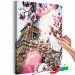 Obraz do malowania po numerach Wieża Eiffla w magnoliach 138488 additionalThumb 6
