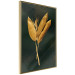 Poster Golden Vegetation - Bouquet of Leaves on a Dark Green Background 145488 additionalThumb 5