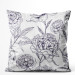 Kissen Velours The country garden - a cottagecore style print with peony flowers 147088